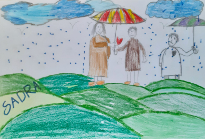 Sadra, dessin, aimer prochain